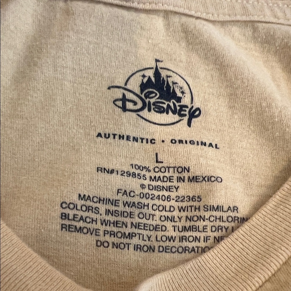 Disney Goofy Beige Cotton Tee Large - Picture 2 of 6